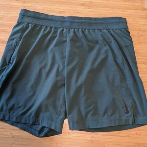 Nike Men's Yoga Shorts with Liner -- Green